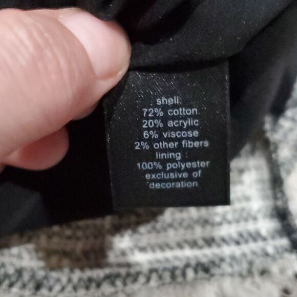 Limited Midi Skirt in Black & White with Fringe Size 2 - Picture 11 of 13